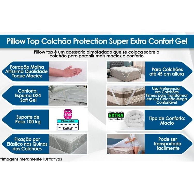 Pillow Top Colchão Solteiro Protection Super Extra Confort (88x188) - Probel - 3