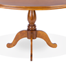 Mesa de Jantar Oval em Madeira Maciça com Pés Torneados Cor Imbuia Glazer 155x100 - 5 Lugares - 4