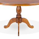 Ver imagem 4 de Mesa de Jantar Oval em Madeira Maciça com Pés Torneados Cor Imbuia Glazer 155x100 - 5 Lugares