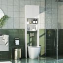 Ver imagem 1 de Armário de Banheiro para Vaso Sanitário com 2 Portas e 2 Nichos 2308 Branco