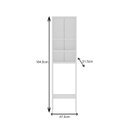 Ver imagem 4 de Armário de Banheiro para Vaso Sanitário com 2 Portas e 2 Nichos 2308 Branco