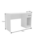 Ver imagem 3 de Mesa Escrivaninha com e Espaço para Cpu 2319 1 Gaveta 120cm Branco