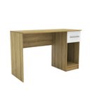 Ver imagem 2 de Mesa Escrivaninha com e Espaço para Cpu 2319 1 Gaveta 120cm Mel e Branco Marrom