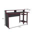 Ver imagem 3 de Mesa Gamer Escrivaninha em 2334 136cm Vulcano Preto