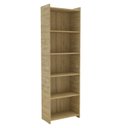 Ver imagem 2 de Estante de Livros 57CMX183CM 5 Prateleiras 2328 Marrom/Carvalho