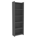 Ver imagem 2 de Estante de Livros 57CMX183CM 5 Prateleiras 2328 Preto/Vulcano