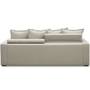 Ver imagem 7 de Sofá Retrátil Reclinável para Sala de Estar Living 215cm Vêneto F04 Veludo Bege - Lyam Decor
