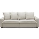 Ver imagem 3 de Sofá Retrátil Reclinável para Sala de Estar Living 215cm Vêneto F04 Veludo Bege - Lyam Decor