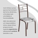 Ver imagem 7 de Conjunto Sala de Jantar Mesa Retangular 100x60cm Tampo Pedra Ardósia Indiana 4 Cadeiras Paraty Marrom/Paraopeba