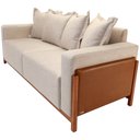 Ver imagem 4 de Sofá 03 Lugares Para Sala De Estar 178 cm Khali B04 Linho Bege Couríssimo Whisky - Lyam Decor