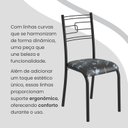 Ver imagem 7 de Conjunto Sala de Jantar Mesa Retangular 100x60cm Tampo Pedra Ardósia Indiana 4 Cadeiras Paraty