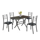 Ver imagem 2 de Conjunto Sala de Jantar Mesa Retangular 100x60cm Tampo Pedra Ardósia Indiana 4 Cadeiras Paraty