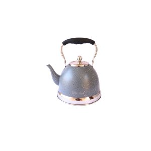 Chaleira Haus Roland Aço Inox Parede Dupla Coador Chá Café 1,5 Litros Cinza
