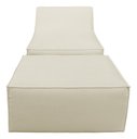 Ver imagem 4 de Chaise Tiktok Sofá Cama 2 Lugares com Puff Bege para Redes Sociais Bz Home Decor