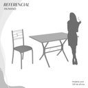 Ver imagem 5 de Conjunto Sala de Jantar Mesa Retangular 100x60cm Tampo Pedra Ardósia Indiana 4 Cadeiras Paraty