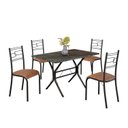 Ver imagem 2 de Conjunto Sala de Jantar Mesa Retangular 100x60cm Tampo Pedra Ardósia Indiana 4 Cadeiras Paraty