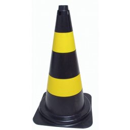 Cone Sinalizaçao Preto/amarelo 50cm - 2