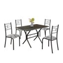 Ver imagem 2 de Conjunto Sala de Jantar Mesa Retangular 100x60cm Tampo Pedra Ardósia Indiana 4 Cadeiras Paraty