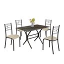 Ver imagem 2 de Conjunto Sala de Jantar Mesa Retangular 100x60cm Tampo Pedra Ardósia Indiana 4 Cadeiras Paraty