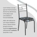 Ver imagem 7 de Conjunto Sala de Jantar Mesa Retangular 100x60cm Tampo Pedra Ardósia Indiana 4 Cadeiras Paraty