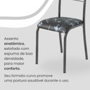 Ver imagem 6 de Conjunto Sala de Jantar Mesa Retangular 100x60cm Tampo Pedra Ardósia Indiana 4 Cadeiras Paraty