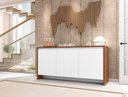 Ver imagem 1 de Buffet Madrid Design Moderno com Soft-close e Gaveta Interna - 4 Cores:cedro/branco