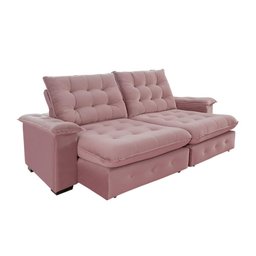 Sofá Coliseu 2.00m Retrátil e Reclinável Super Pillow - Rosê - 4