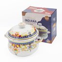 Ver imagem 3 de Caçarola Esmaltada Vintage 3,6l À Indução com Tampa Indiana