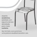 Ver imagem 6 de Conjunto Sala de Jantar Mesa Retangular 100x60cm Tampo Pedra Ardósia Indiana 4 Cadeiras Paraty Prata/Paraopeba/Mart