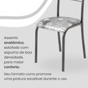 Ver imagem 6 de Conjunto Sala de Jantar Mesa Retangular 100x60cm Tampo Pedra Ardósia Indiana 4 Cadeiras Paraty