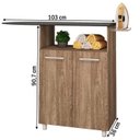 Ver imagem 3 de Tábua de Passar Roupa Melissa 2 Portas Nicioli - Carvalho Rústico