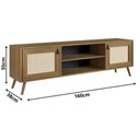 Ver imagem 3 de Rack Viena 160cm - Madeira