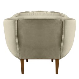 Kit 2 Poltronas Decorativa Marcela Veludo Bege - 5