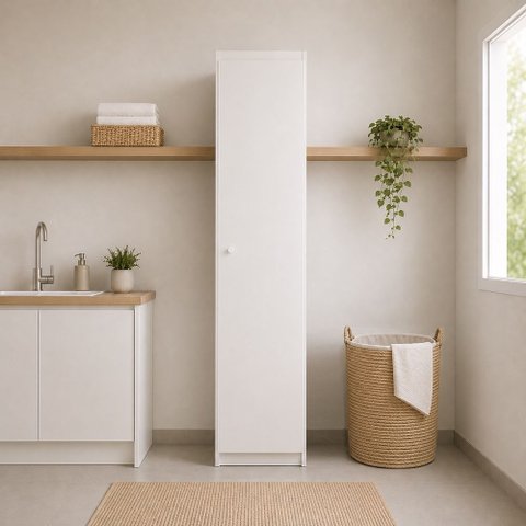 Armário Multiuso Guarda Roupa Roupeiro 100% MDF Eloísa 1 Porta Branco Phoenix Baby