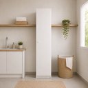 Ver imagem 1 de Armário Multiuso Guarda Roupa Roupeiro 100% MDF Eloísa 1 Porta Branco Phoenix Baby