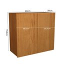 Ver imagem 4 de Armário Aéreo 80cm 2 Portas Cozinha Milão Marrom/Freijó Rocks