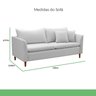 Sofá 2 Lugares Retrô 164m Veludo Kassia - 3