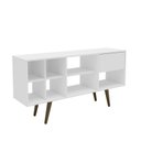 Ver imagem 2 de Rack Retrô para TV até 50 Polegadas 136cm com 7 Nichos e 1 Gaveta 2335 Branco