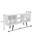 Ver imagem 3 de Rack Retrô para TV até 50 Polegadas 136cm com 7 Nichos e 1 Gaveta 2335 Branco