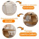 Ver imagem 6 de Mesa para Sala de Jantar Alvorada 180cm Mdf Tampo Laminado Canto Copo e 6 Cadeiras Liz