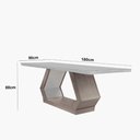 Ver imagem 3 de Mesa para Sala de Jantar Alvorada 180cm Mdf Tampo Laminado Canto Copo e 6 Cadeiras Liz