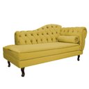 Ver imagem 2 de Kit Diva Recamier Diana 185cm Lado Esquerdo e 02 Poltronas Julia Suede Amarelo