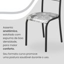 Ver imagem 6 de Conjunto Sala de Jantar Mesa Retangular 120x75cm Tampo Pedra Ardósia Indiana 4 Cadeiras Paraty Preto/Paraopeba/Fosco