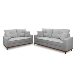 Conjunto Sofá Living 3 e 2 Malibu Bouclê 1,50/2,30m - King House - 8