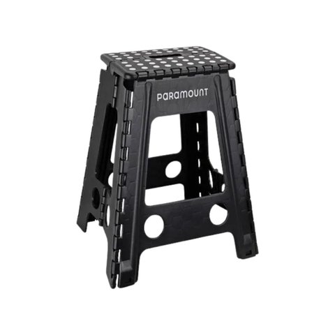 Banqueta Banquinho Plastico 45cm Dobravel com Alça Multiuso