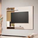 Ver imagem 1 de Painel de Tv Menfis Moderno 2 Prateleiras P/ Tvs de até 50":off White