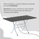 Ver mais imagens de Conjunto Sala de Jantar Mesa Retangular 120x75cm Tampo Pedra Ardósia Indiana 4 Cadeiras Paraty Branco/Creme