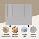 Ver imagem 5 de Cabeceira Suede 140 cm Casal Moderna Frame Estofada Cama Box:Cinza Claro