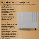 Ver imagem 6 de Cabeceira Suede 140 cm Casal Moderna Frame Estofada Cama Box:Cinza Claro