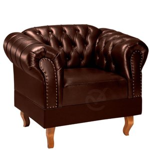 Poltrona Chesterfield Duque Via Encanto Courano Marrom